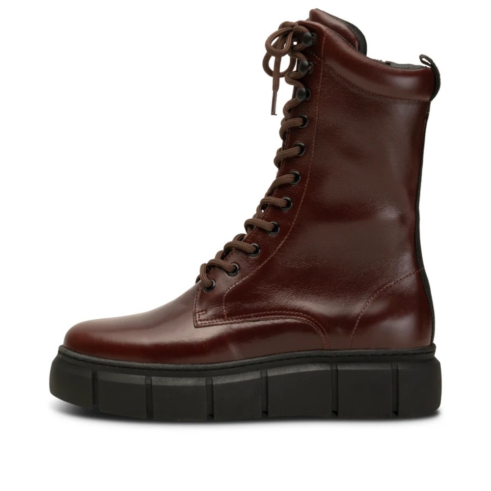 The Bear Denmark Tove Lace Up Platform‎ Combat Boots Brown NEW